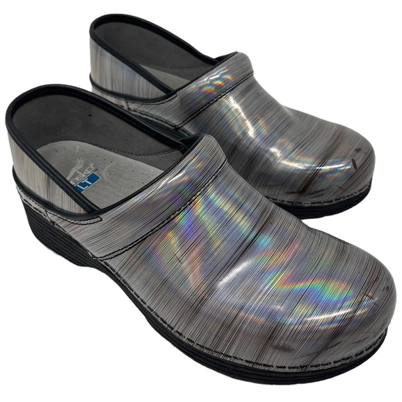 Dansko Shoes - DANSKO LT Pro Prism Metallic Patent Leather Clog Shoes US 10.5-11 M EUR 41